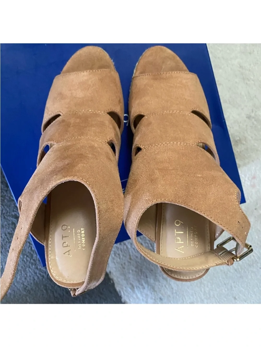 Apt.9 Wedge Sandals Cutout Sandal 7.5 